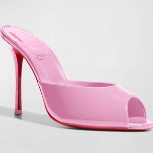 Christian louboutin me dolly patent leather slides.